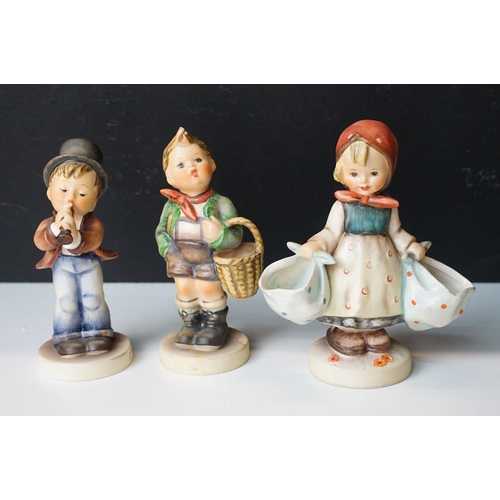 104 - Quantity of Goebel W.German figurines to include Brother, mountaineer, postman, serenade, friends, a... 