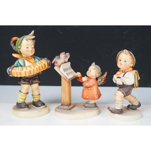 104 - Quantity of Goebel W.German figurines to include Brother, mountaineer, postman, serenade, friends, a... 