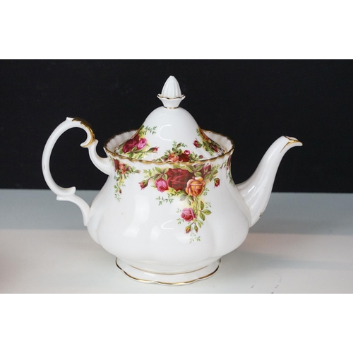 105 - Collection of Royal Albert 'Old Country Roses' China tea service items to include teapot, milk jug, ... 