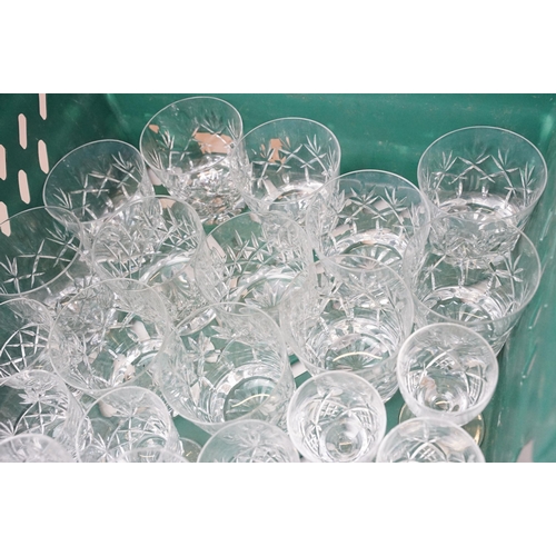 110 - Crystal glass wares to include Edinburgh, Corbett, Webb, Brierly, Riedel and others, some boxed sets... 