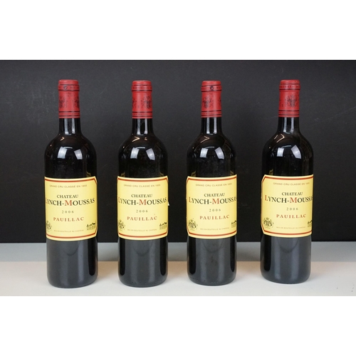 410 - Alcohol - four bottles of Chateau Lynch-Moussas, Pauillac 2006, 750ml (4)