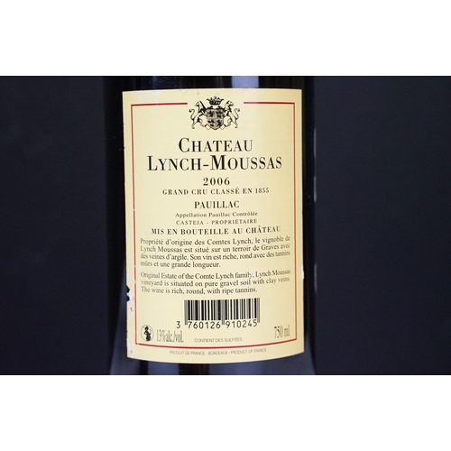 410 - Alcohol - four bottles of Chateau Lynch-Moussas, Pauillac 2006, 750ml (4)