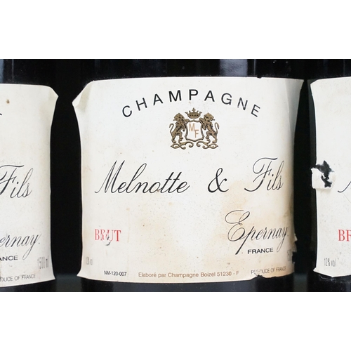 414 - Alcohol - Melnotte & Fils Champagne, Epernay, France 1500ml Magnum x 5 bottles