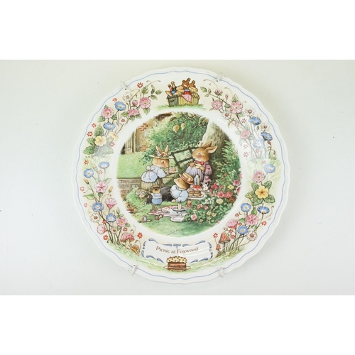 85 - Selection of Wedgwood Foxwood Tales plates to include The Foxwood Library, Mrs Rabbit's Kitchen, Mr ... 