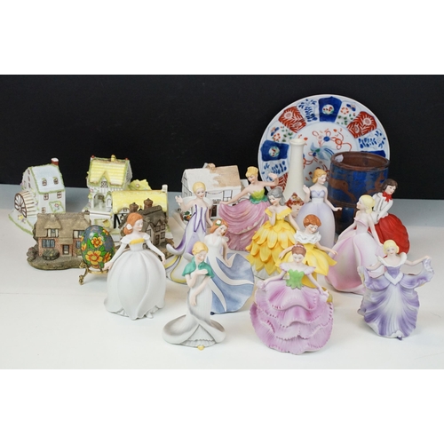 101 - Large assortment of ceramics to include 'The flower maidens of the year' figurines, 12 total, four C... 