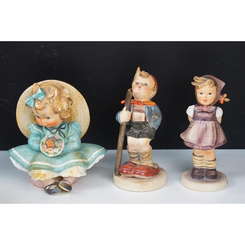 104 - Quantity of Goebel W.German figurines to include Brother, mountaineer, postman, serenade, friends, a... 