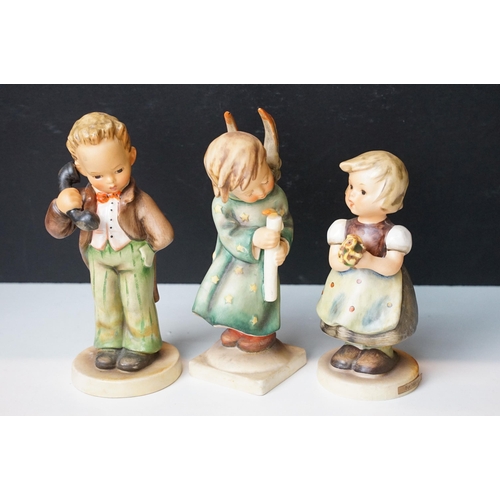 104 - Quantity of Goebel W.German figurines to include Brother, mountaineer, postman, serenade, friends, a... 