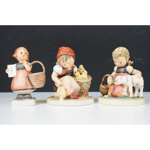 104 - Quantity of Goebel W.German figurines to include Brother, mountaineer, postman, serenade, friends, a... 