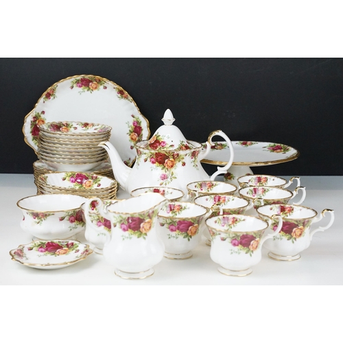 105 - Collection of Royal Albert 'Old Country Roses' China tea service items to include teapot, milk jug, ... 