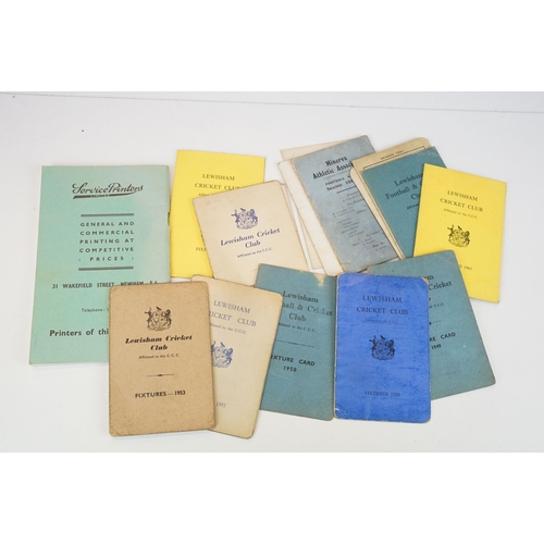 355 - A collection of sports programmes and ephemera to include Rugby, Football, Cricket and athletics exa... 