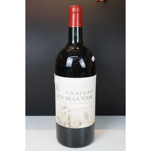 430 - Alcohol - double magnum of Grand Vin de Bordeaux, Chateau Clos De La Tour, wine, 2001, 3l, together ... 