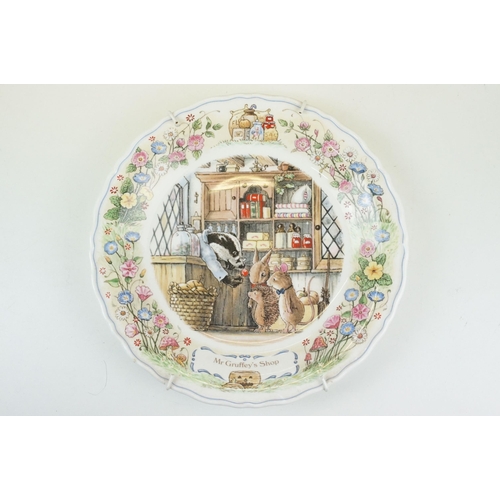 85 - Selection of Wedgwood Foxwood Tales plates to include The Foxwood Library, Mrs Rabbit's Kitchen, Mr ... 