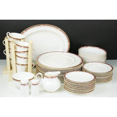 86 - Large collection of Royal Doulton Paragon for Debenhams Delphi dinner set to include nine cups, nine... 