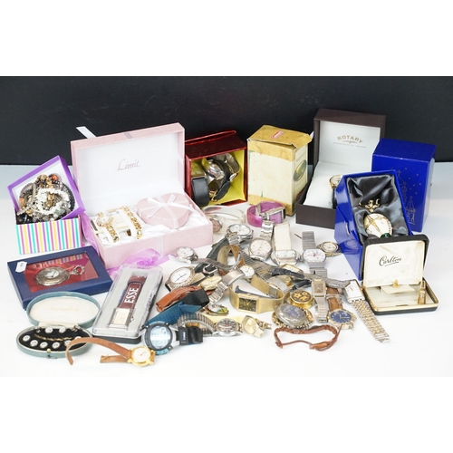 271 - A collection of ladies and Gents vintage and contemporary wristwatches to include Seiko, Rotary, Mon... 