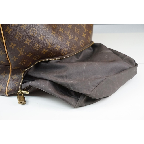 277 - Louis Vuitton Evasion monogram sports bag travel luggage, brass LV hardware, zip top, internal canva... 