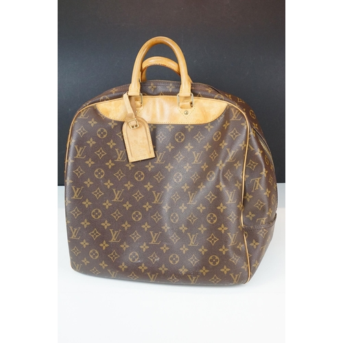 277 - Louis Vuitton Evasion monogram sports bag travel luggage, brass LV hardware, zip top, internal canva... 