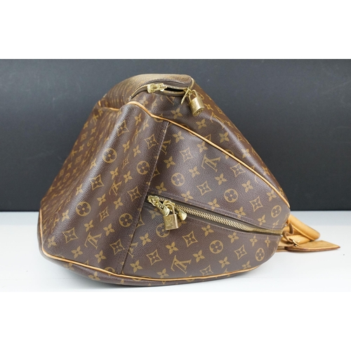 277 - Louis Vuitton Evasion monogram sports bag travel luggage, brass LV hardware, zip top, internal canva... 