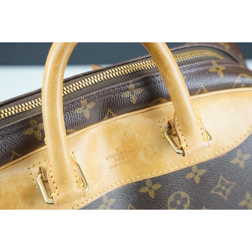 277 - Louis Vuitton Evasion monogram sports bag travel luggage, brass LV hardware, zip top, internal canva... 