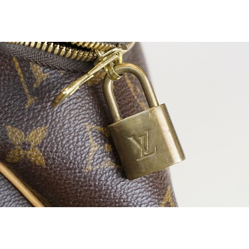 277 - Louis Vuitton Evasion monogram sports bag travel luggage, brass LV hardware, zip top, internal canva... 