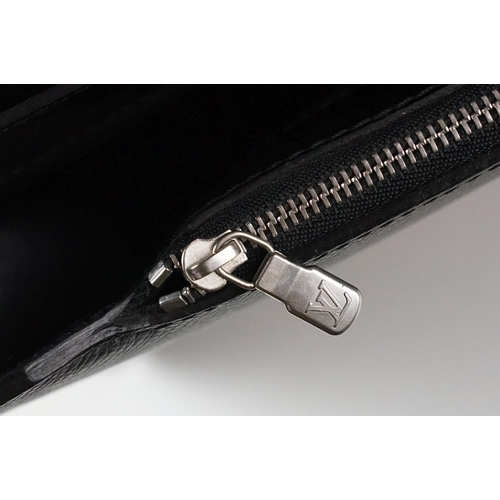 278 - Louis Vuitton black leather Robusto briefcase, flap closure with latch, handle to top, lined in canv... 