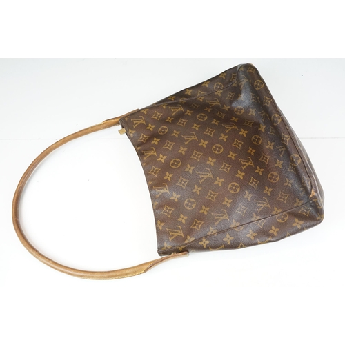 279 - Louis Vuitton Monogram Looping shoulder bag, leather single shoulder strap, brass LV hardware, zippe... 