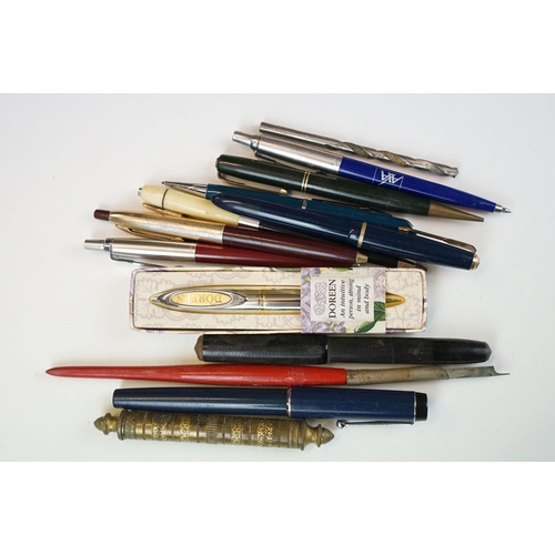 284 - A large collection of vintage pens and propelling pencils to include Parker, Conway Stewart and Wate... 