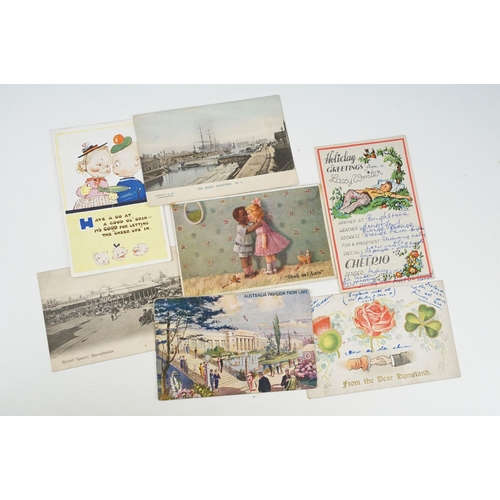 296 - Collection of over 100 postcards dating from 1904 onwards including Mabel Lucie Atwell, black & whit... 