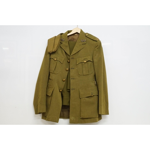 368 - British Army uniform jacket, trousers, No.2 dress, badge for the Gloucestershire regiment complete w... 