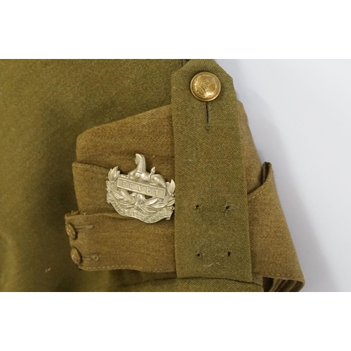 368 - British Army uniform jacket, trousers, No.2 dress, badge for the Gloucestershire regiment complete w... 