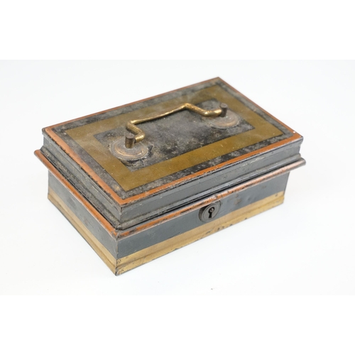 371 - Collection of boxes and tins to include a 20th century money box, with smaller DiBro example, a Pand... 