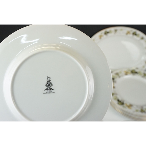 117 - Quantity of Royal Doulton 'Larchmont' leaf pattern tableware to include two lidded serving dishes, s... 