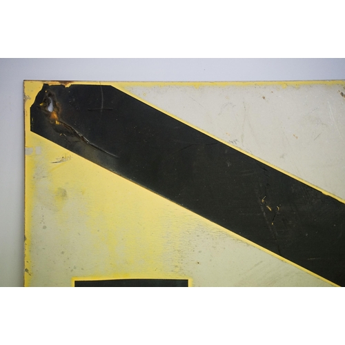 331 - Large Emergency Water Supply metal vintage sign, numbered 320, 113,600 litres, H 50cm, W 101cm