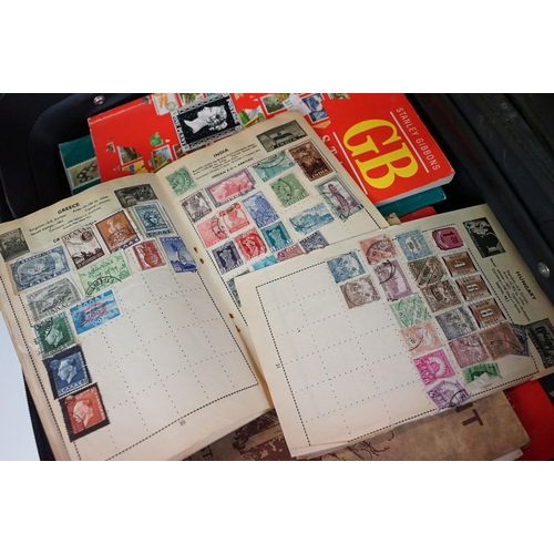 336 - Collection of stamps to include Victorian and Edwardian examples including penny red, penny black, p... 