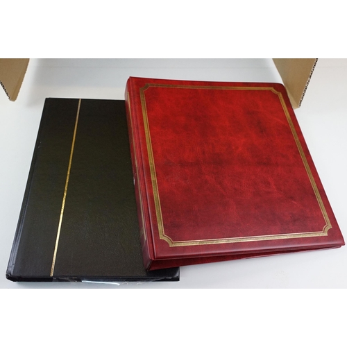 343 - A collection of unused and empty stamp albums and stock albums