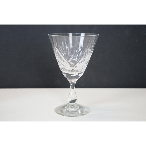 124 - Large selection of mixed glass and silver plate ware to include wine glasses, tumblers and liqueur g... 