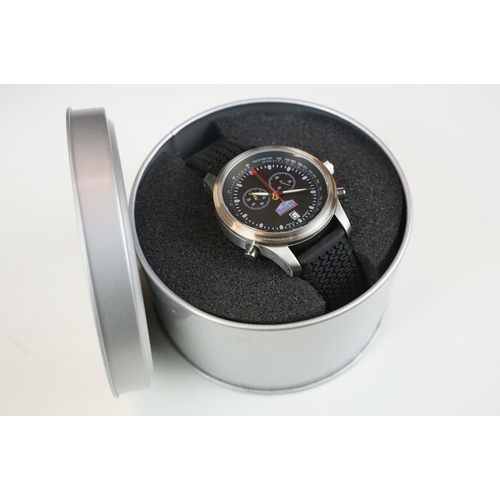 267 - Original January 2001, 'The Winter Trial' car no 87 wristwatch with stop watch chronograph buttons (... 