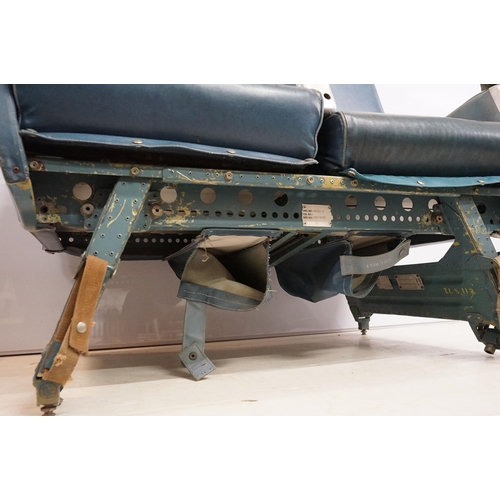 645 - Aviation - pair of passenger seats from an RAF transport command Bristol Britannia aircraft, upholst... 