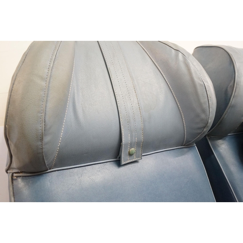 645 - Aviation - pair of passenger seats from an RAF transport command Bristol Britannia aircraft, upholst... 