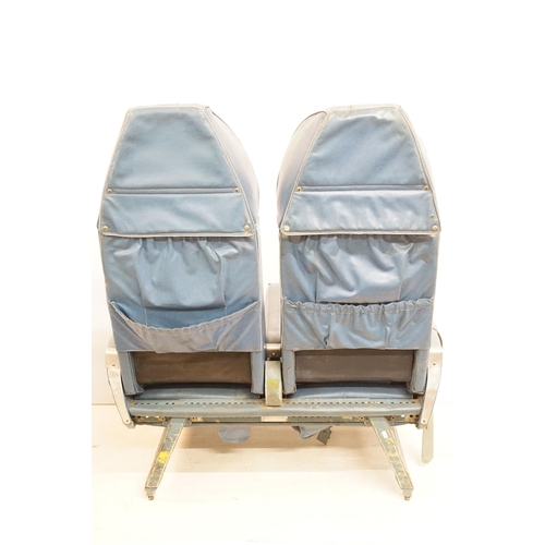 645 - Aviation - pair of passenger seats from an RAF transport command Bristol Britannia aircraft, upholst... 