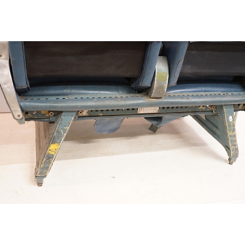 645 - Aviation - pair of passenger seats from an RAF transport command Bristol Britannia aircraft, upholst... 