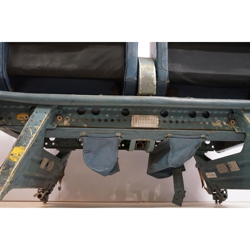 645 - Aviation - pair of passenger seats from an RAF transport command Bristol Britannia aircraft, upholst... 