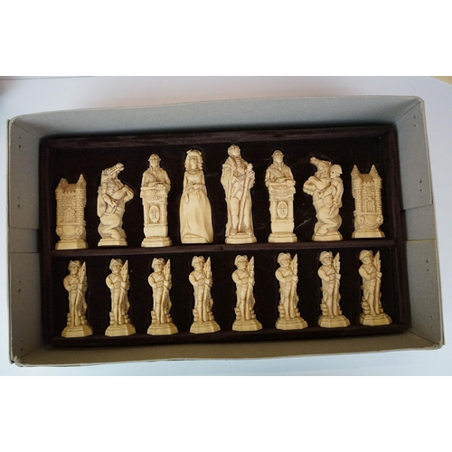 402 - 20th Century French Revolution chess set by Studio Anne Carlton in original box. With board.