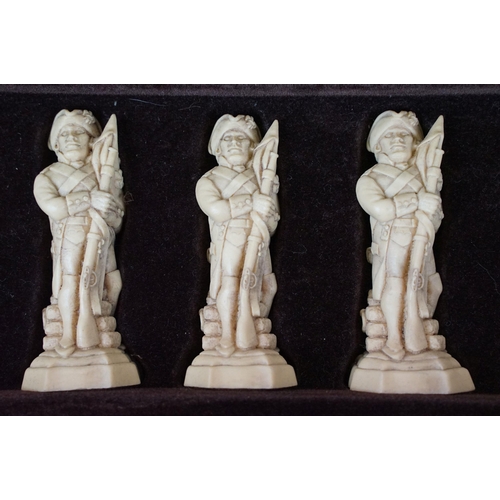 402 - 20th Century French Revolution chess set by Studio Anne Carlton in original box. With board.