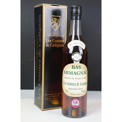 434A - Alcohol - six bottles, comprising: Suntory Whisky Royal, 720ml, boxed, Armagnac Les Comtes de Cadign... 