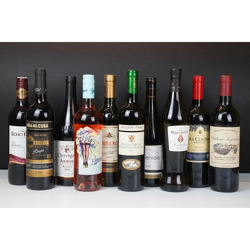 436 - Alcohol - Vina Del Cura Rioja, Petticoat White Zinfandel, Echo Falls Merlot, Minervois 2018, Era Cos... 