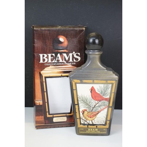 436A - Alcohol - four bottles of Beam's Collectors Edition XVIII with painting by James Lockhart, comprisin... 