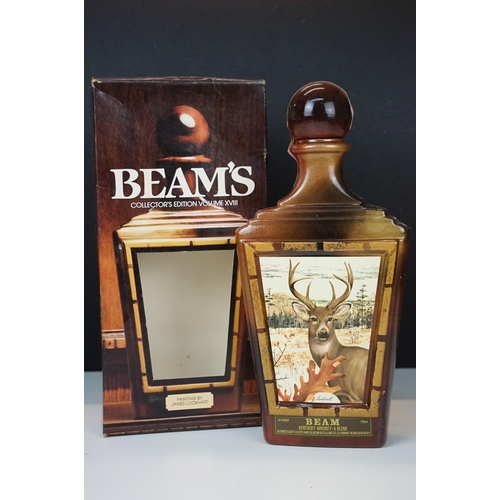 436A - Alcohol - four bottles of Beam's Collectors Edition XVIII with painting by James Lockhart, comprisin... 