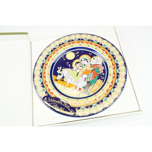 52A - Collection of five Rosenthal Christmas and collectors plates by Bjorn Wiinblad to include three boxe... 