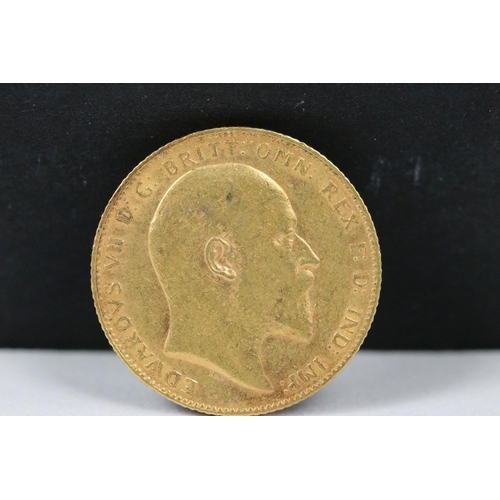 110 - A British King Edward VII 1906 gold full sovereign coin.