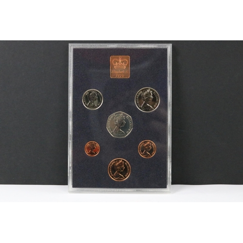 119 - A collection of seven Royal Mint brilliant uncirculated annual coin year sets to include 1978, 1979,... 